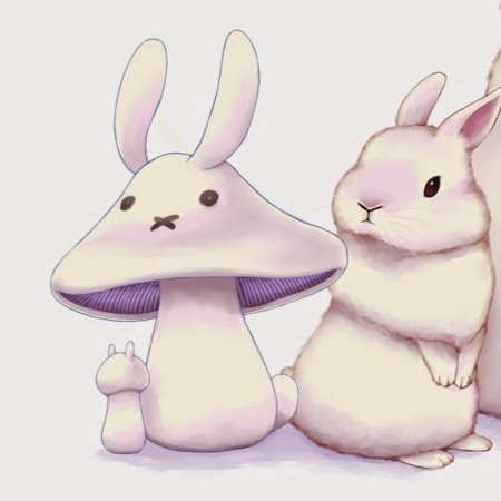 Милые кавайные кролики
