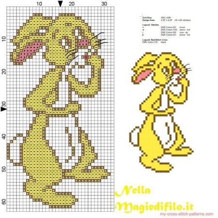 Маленькие мультяшные схемы для вышивки