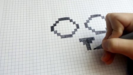 Хелло Китти по клеточкам маленькие