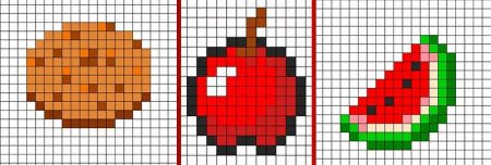 Рисунки по клеткам маленькие