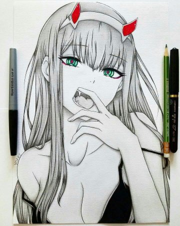 Милый во франксекарандашом