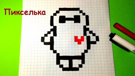Рисунки по клеточкам в тетради прикольные