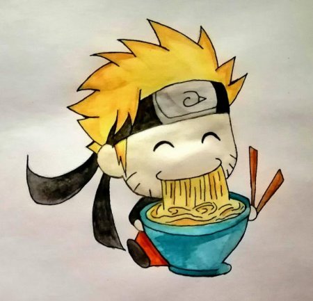 Наруто Чиби для срисовки