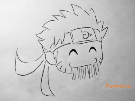 Наруто Чиби для срисовки