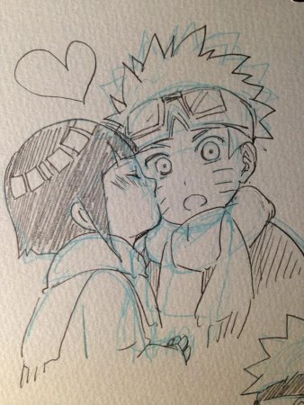 Наруто и Хината скетчи