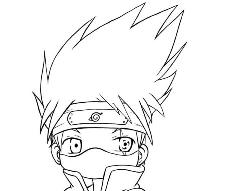 Раскраски аниме Наруто Чиби