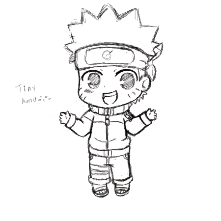 Раскраски аниме Наруто Чиби