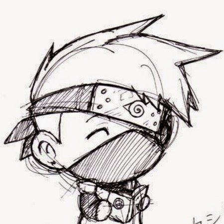 Наруто Чиби для срисовки легко
