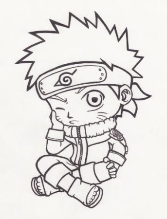 Раскраски Наруто персонажи Чиби