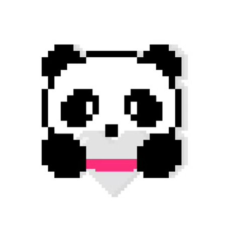 Рисунки по клеточкам Панда с сердечком