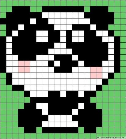 Рисунки по клеточкам Панда