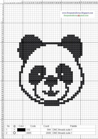 Пандочки по клеточкам маленькие