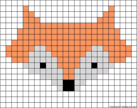 Рисование по клеткам лисы