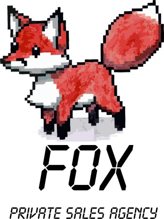 Рисование по пикселям лиса