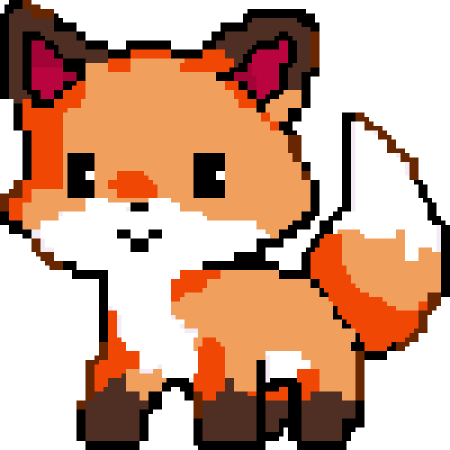 Лисенок пиксельарт
