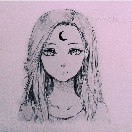 Рисунки для срисовки девушки