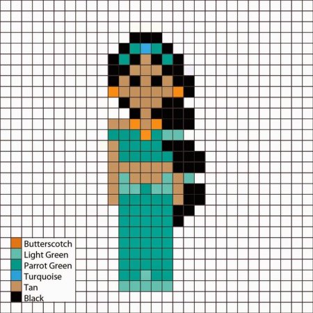 Рисунки по клеточкам принцессы