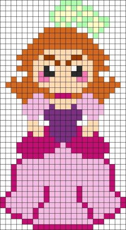 Принцессы по клеточкам в тетради