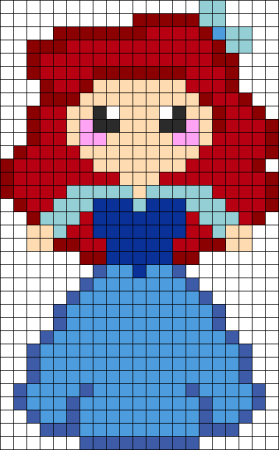 Рисование по клеточкам принцессы Диснея