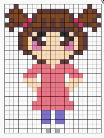 Рисование в клеточку для девочек