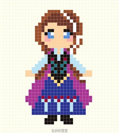 Принцесса пиксель арт