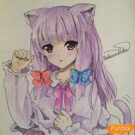 Аниме для срисовки цветные