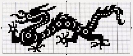 Жаккардовые узоры дракона