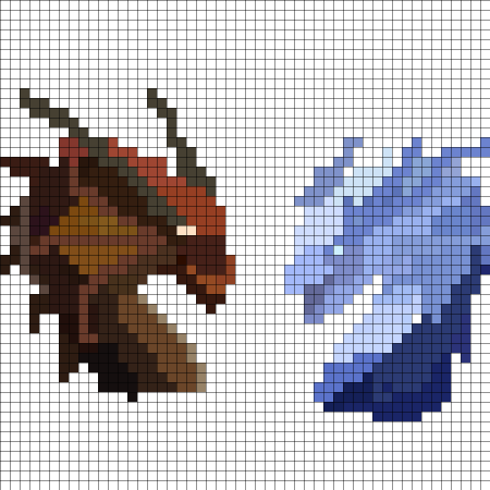 Дракон по клеточкам