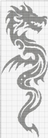 Схема вышивки дракон