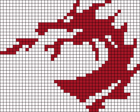 Дракон по клеточкам