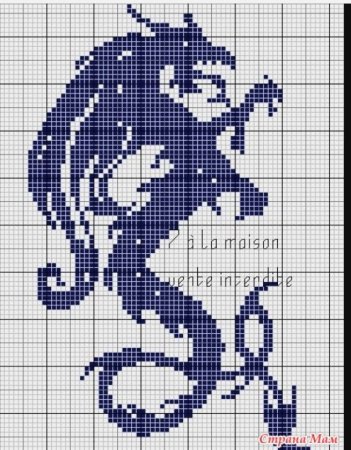 Жаккардовые узоры дракона