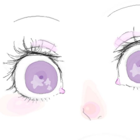 Милые круглые аниме глаза
