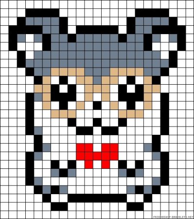 Рисование по клеткам хомяк