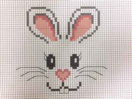 Зайка вышивка по петлям