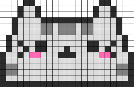 Лапка котика по клеткам