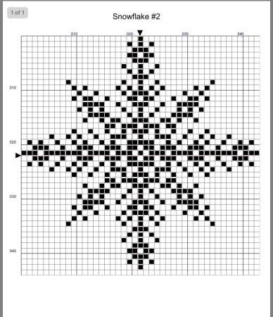 Бискорню Снежинка схема