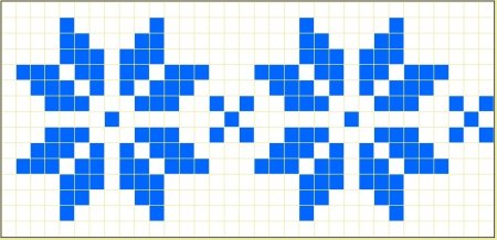 Рисование по клеточкам Снежинка