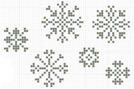 Маленькие снежинки вышивка