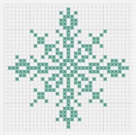 Снежинки схемы для вышивания