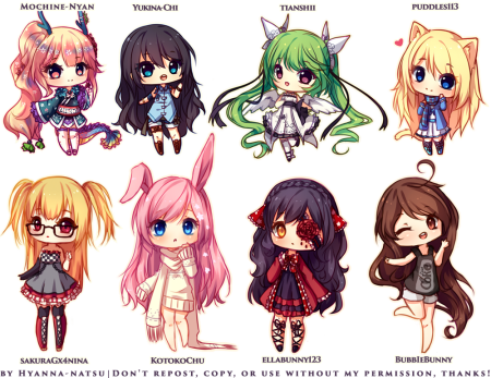 Чиби аниме герои