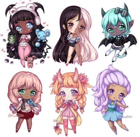 Разные стили Чиби