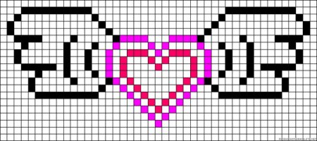 Рисунки по клеточкам для подростков