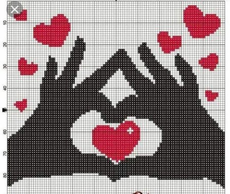 Монохромная вышивка схемы