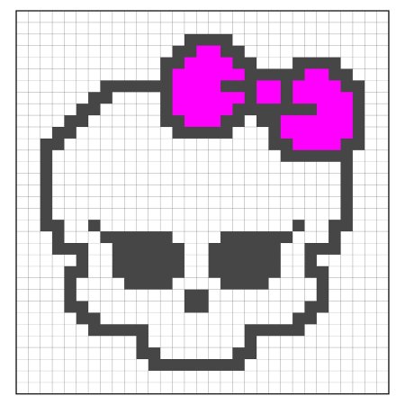 Рисунки по клеточкам Монстер Хай