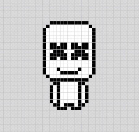 Рисование по клеточкам маршмеллоу