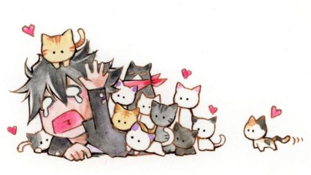 Милый котик аниме