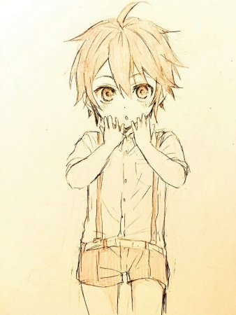 Аниме дети скетч