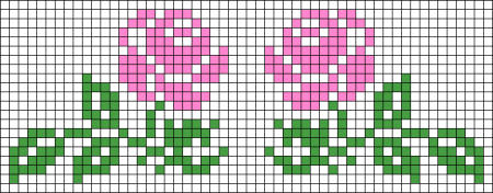 Рисунки цветов по клеточкам