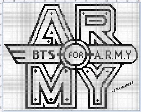 Пиксельные рисунки BTS