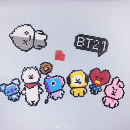 BTS пиксель арт